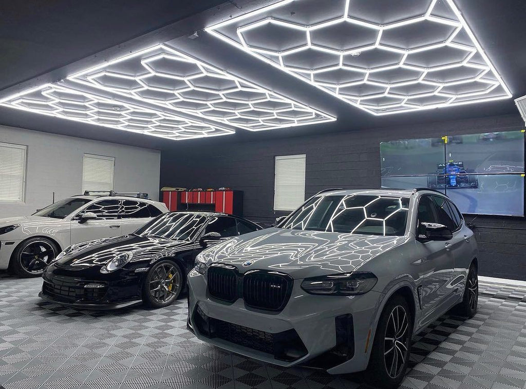 Hexo Zone™ Hexagon LED Ceiling Light – 14 hexagons with a full LED frame