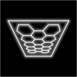 Hexo Zone™ Hexagon LED Ceiling Light – 14 hexagons with a full LED frame